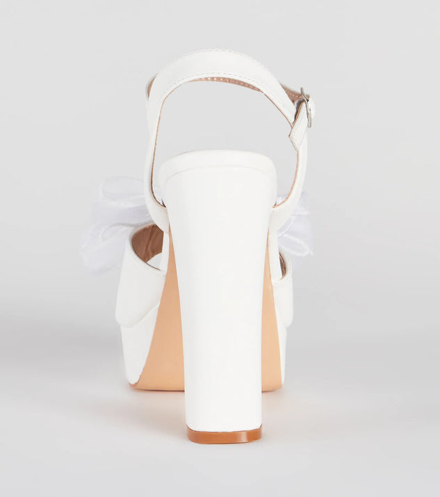 Gorgeous Statement Bow Platform Heels