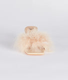 Diva Cutie Marabou Kitten Heel Mules