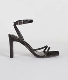 Starry Soiree Satin Rhinestone Block Heels
