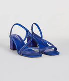 Step Out To Sparkle Satin Rhinestone Heels