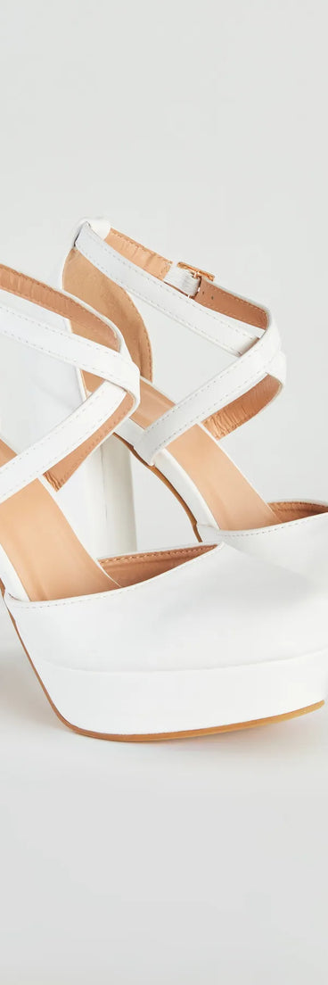 Signature Style Platform Block Heel Pumps