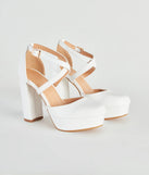 Signature Style Platform Block Heel Pumps