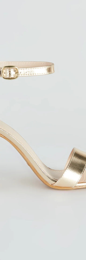 Party Savvy Metallic Block Heels