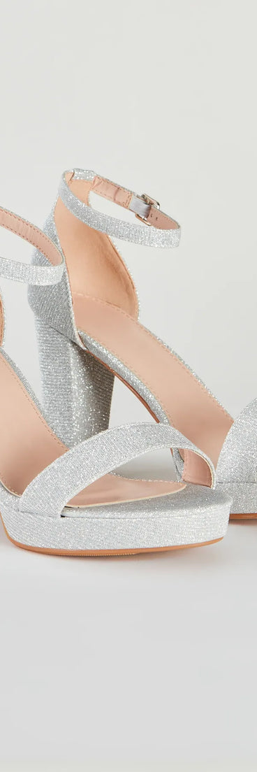 Shine Endeavors Glitter Platform Heels