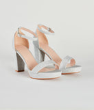 Shine Endeavors Glitter Platform Heels
