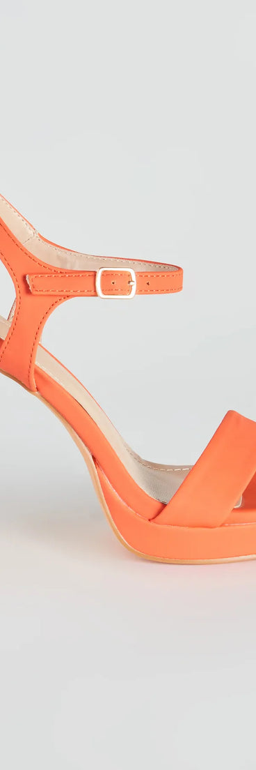 Real Style Faux Leather Platform Heels