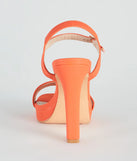 Real Style Faux Leather Platform Heels