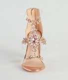 Gorgeous Glam Gemstone Metallic Block Heels