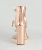 Gorgeous Glam Gemstone Metallic Block Heels
