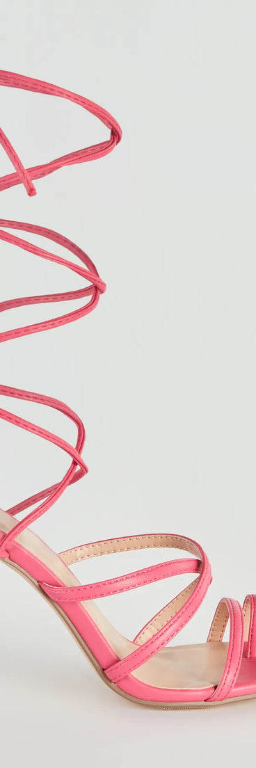 Strapped Stunner Lace-Up Stiletto Heels