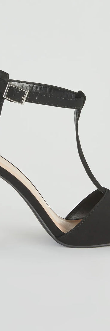 Perfect To A T-Strap Nubuck Block Heels