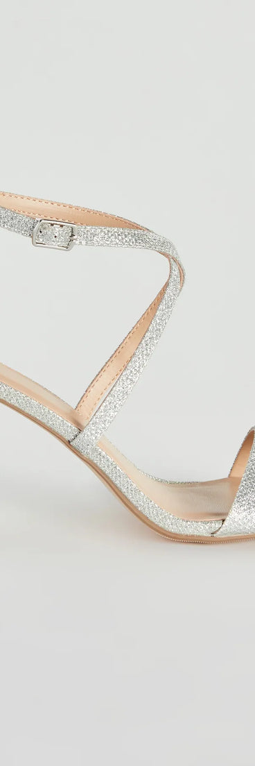 About The Sparkle Glitter Mesh Block Heels