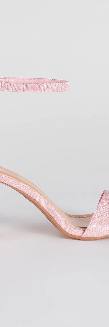 Sparkle Step Glitter Lurex Block Heels