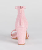 Sparkle Step Glitter Lurex Block Heels