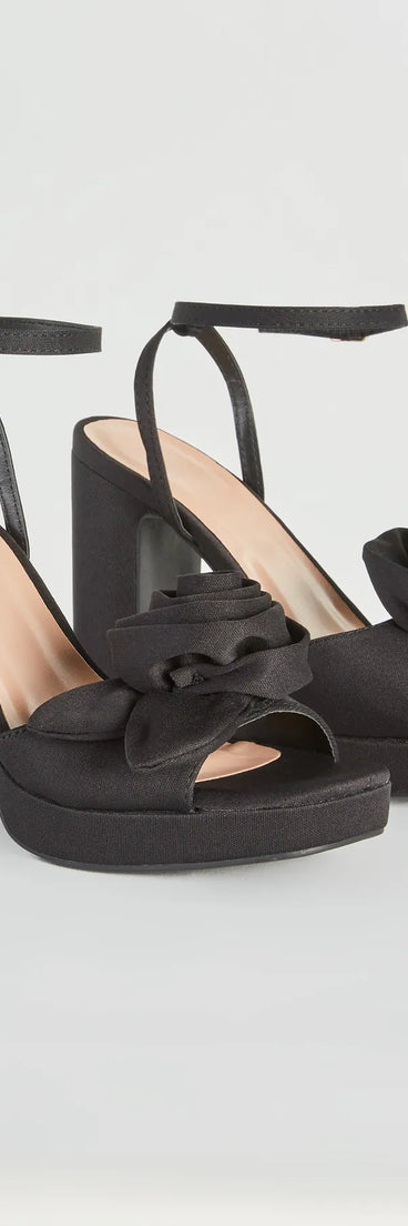 Take A Strut Rose Platform Block Heels