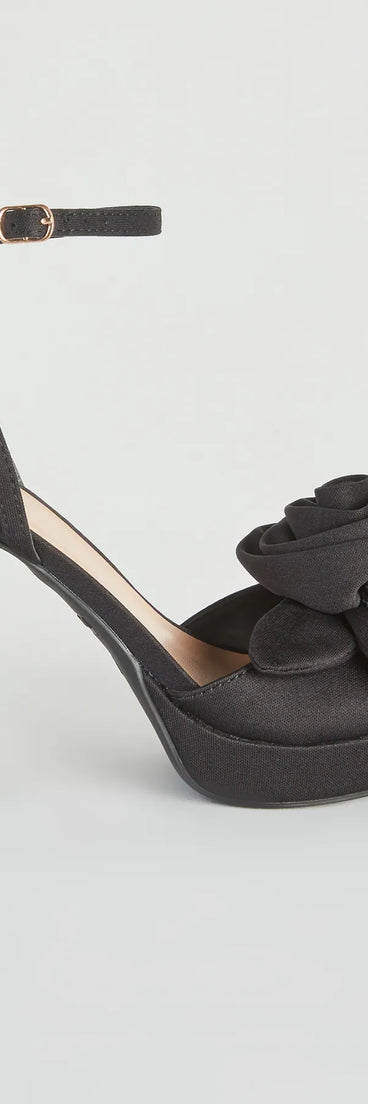 Take A Strut Rose Platform Block Heels