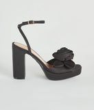 Take A Strut Rose Platform Block Heels