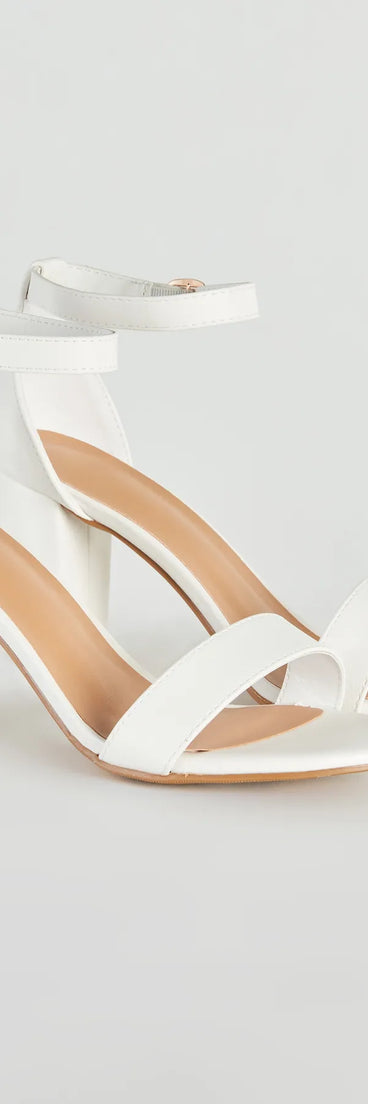 Classic Choice Faux Leather Block Heels