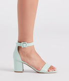 Timeless Treasure Faux Leather Low Block Heels