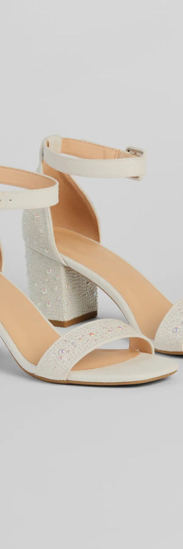 Posh Steps Faux Pearl Low Block Heels