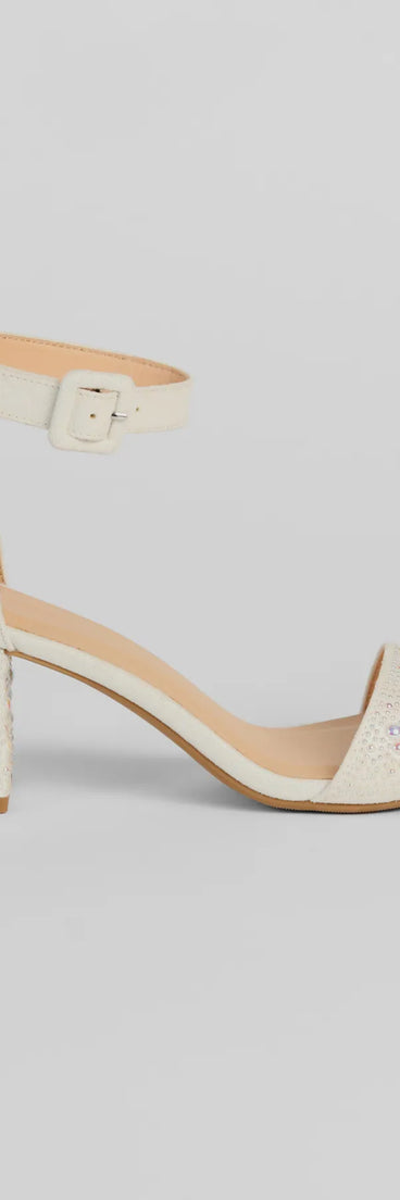 Posh Steps Faux Pearl Low Block Heels