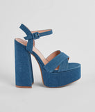 Carpe Denim Platform Block Heels