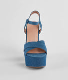 Carpe Denim Platform Block Heels