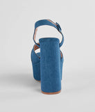 Carpe Denim Platform Block Heels