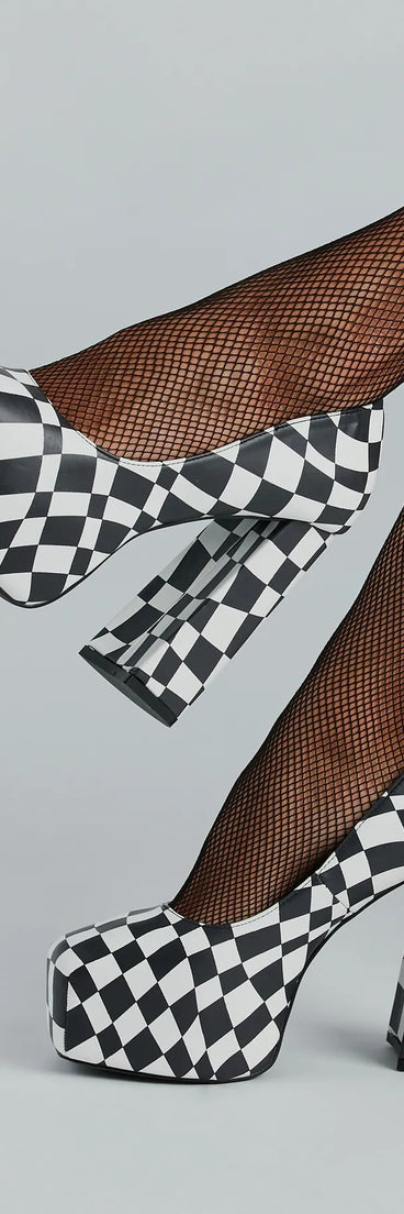 Vibe Check Platform Block Heel Pumps