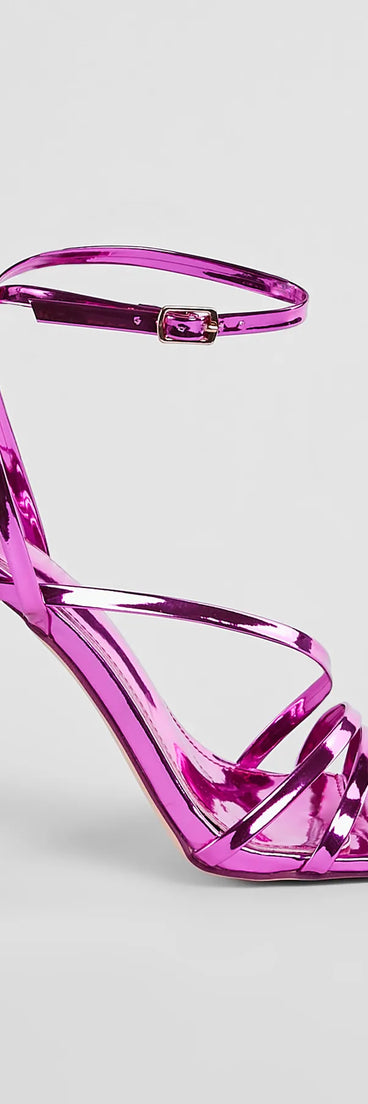 Metallic Muse Patent Faux Leather Stiletto Heels