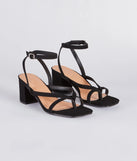 Stepping Out Nubuck Strappy Block Heels