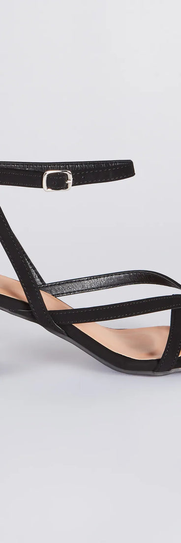Stepping Out Nubuck Strappy Block Heels