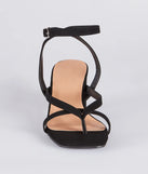 Stepping Out Nubuck Strappy Block Heels