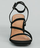 Elevate your work wardrobe with the Simply Slay Strappy Nubuck Block Heels in black, a versatile women's shoe perfect for the office; that combines style with comfort for seamless desk-to-dinner transitions.