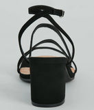 Elevate your work wardrobe with the Simply Slay Strappy Nubuck Block Heels in black, a versatile women's shoe perfect for the office; that combines style with comfort for seamless desk-to-dinner transitions.