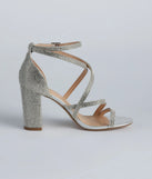 Feeling Like A Diva Rhinestone Block Heels