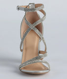 Feeling Like A Diva Rhinestone Block Heels