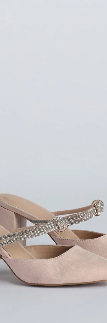 Life Is Glamorous Rhinestone Closed Toe Pumps