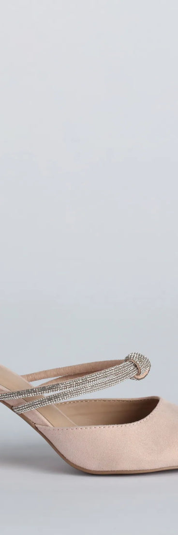 Life Is Glamorous Rhinestone Closed Toe Pumps