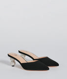 Elevated Elegance Rhinestone Heel Mules
