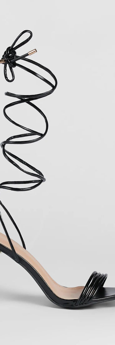 Laced Up In Sleek Style Strappy Stiletto Heels