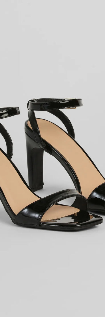 Good Taste Patent Leather Block Heels