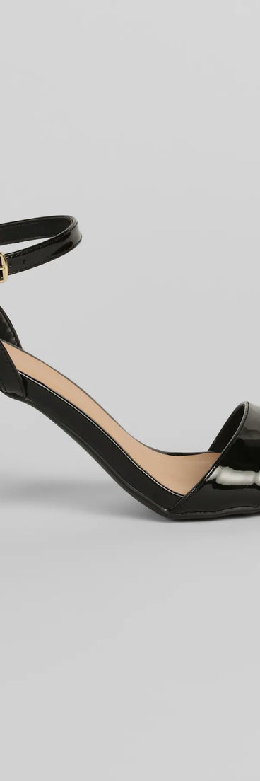 Good Taste Patent Leather Block Heels