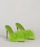 Diva Alert Marabou Feather Trim Pumps