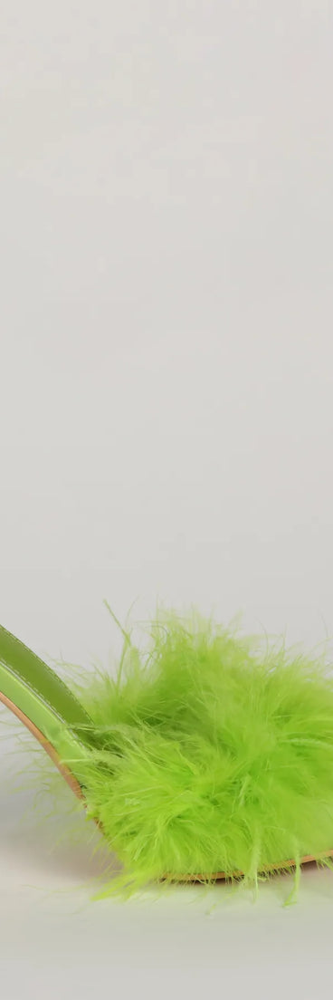 Diva Alert Marabou Feather Trim Pumps