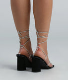 Make The Cut Rhinestone Lace-Up Nubuck Heels