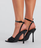 Soiree Ready Patent Sequin Stiletto Heels