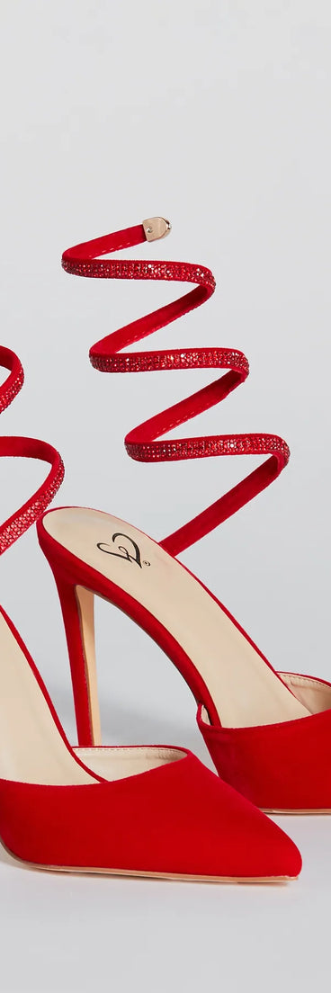 Time To Strut Spiral Strap Stiletto Pumps