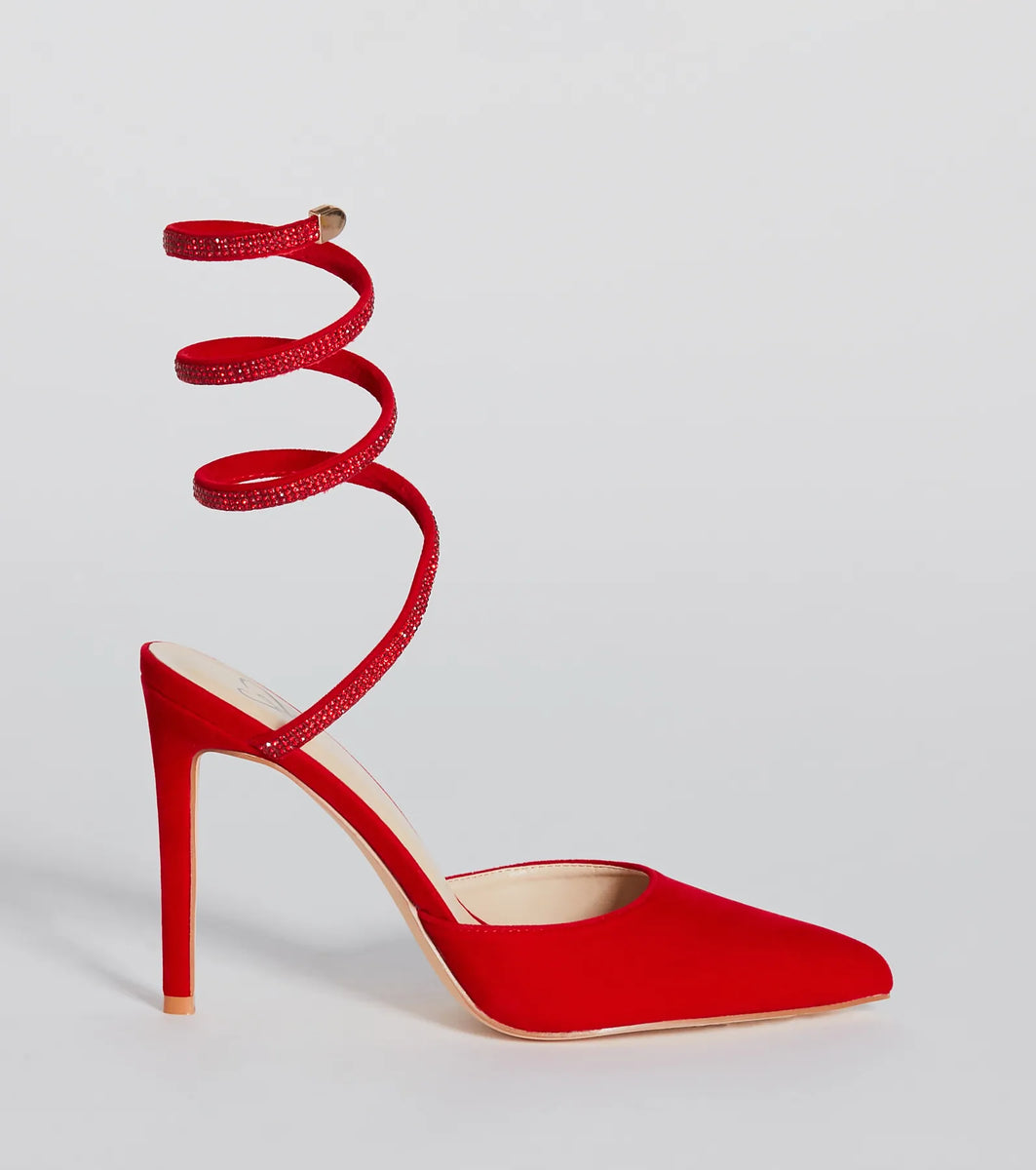 Time To Strut Spiral Strap Stiletto Pumps & Windsor
