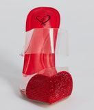 Glam Cutie Rhinestone Heart Stiletto Pumps
